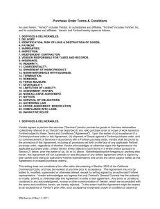 US Purchase Order Terms & Conditions