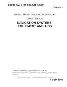 CHAPTER 420 NAVIGATION SYSTEMS EQUIPMENT AND AIDS