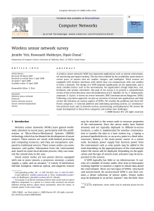 Wireless sensor network survey Computer Networks