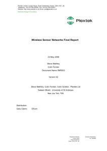 Wireless Sensor Networks Final Report - 2 - Stakeholders