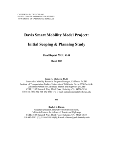 Davis Smart Mobility Model Project