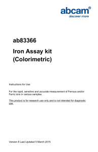 ab83366 Iron Assay kit (Colorimetric)