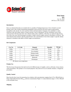 Iron Assay (Ir)