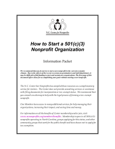 How to Start a 501(c)(3) Nonprofit Organization