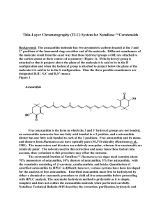 (TLC) System for NatuRose™ Carotenoids