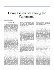Doing Fieldwork Among the Yanomamo