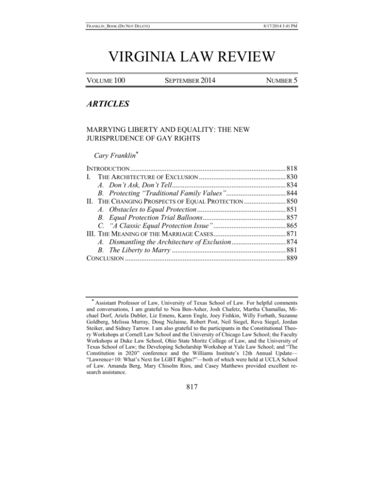 View Full PDF Virginia Law Review