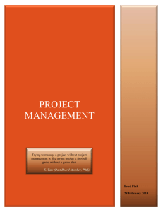 PROJECT MANAGEMENT