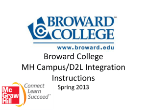 Broward College MH Campus/D2L Integration Instructions
