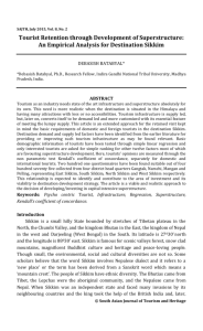 Tourist Retention through Development of Superstructure An Empirical