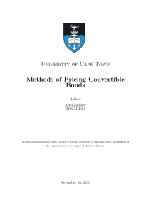Methods of Pricing Convertible Bonds