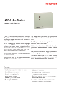 ACS-2 plus System - Honeywell Security Group