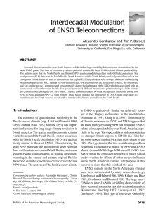 Interdecadal Modulation of ENSO Teleconnections