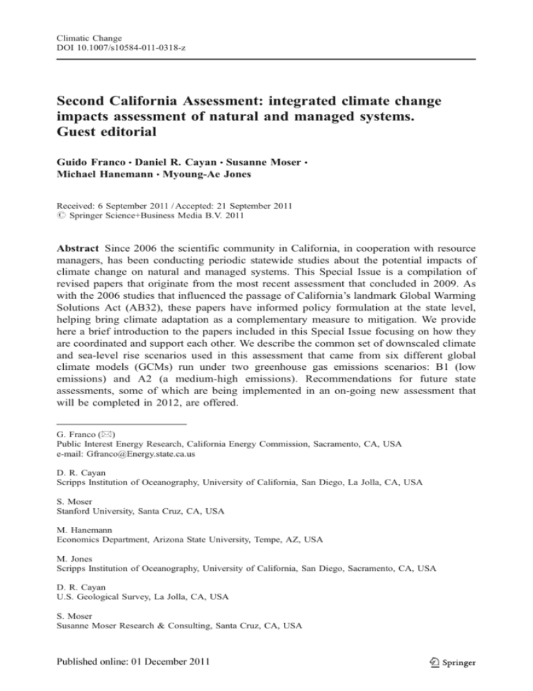 Second California Assessment: integrated climate