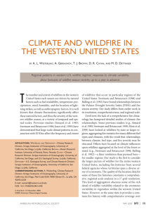 climate and wildfire in the western united states