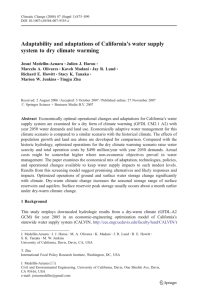 Adaptability and adaptations of California's water supply system to