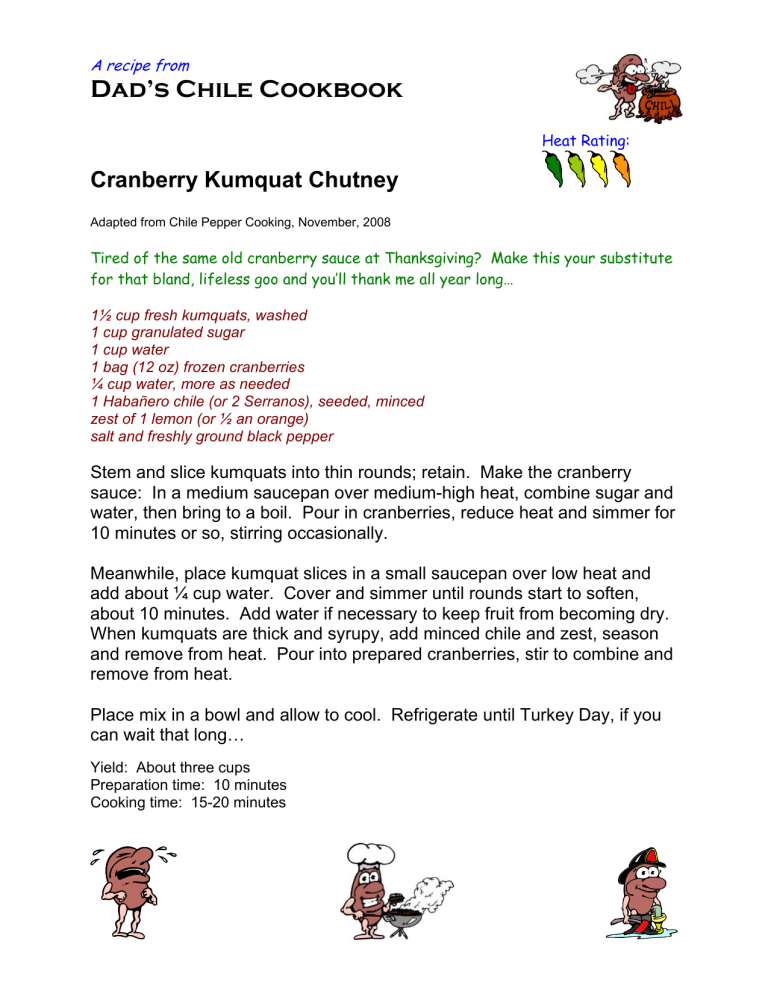 Cranberry Kumquat Chutney