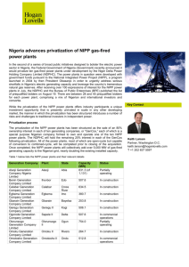 Nigeria advances privatization of NIPP gas
