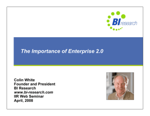 The Importance of Enterprise 2.0