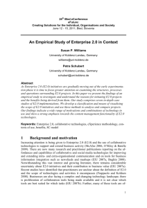 An Empirical Study of Enterprise 2.0 in Context