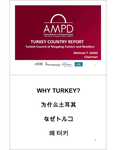 TURKEY COUNTRY REPORT