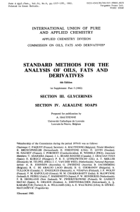 standard methods for the analysis of oils, fats and
