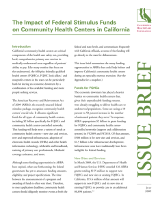 The Impact of Federal Stimulus Funds on Community Health