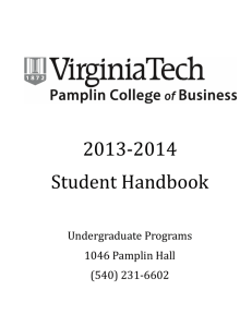 2013 Student Handbook - Undergraduate Programs