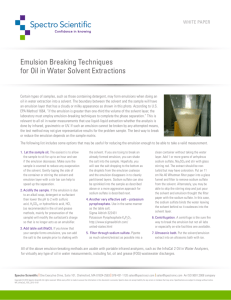 Emulsion Breaking Techniques for Oil in Water