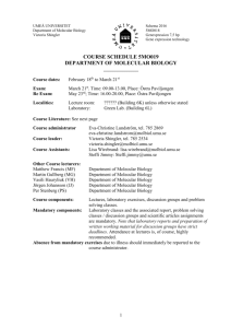 course schedule molb03