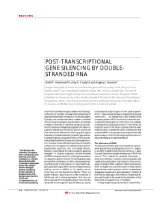 post-transcriptional gene silencing by double
