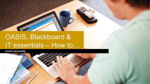 OASIS, Blackboard & IT essentials – How to…