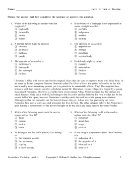 unit 4 vocab level f