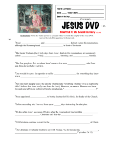 Jesus DVD - Chapter 4 worksheet