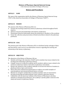 2014 Bylaws and Procedures - History of Pharmacy SIG