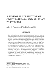 a temporal perspective of corporate m&a and alliance portfolios