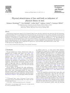 Physical attractiveness of face and body as indicators of physical