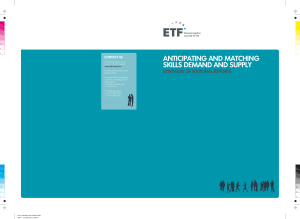 Anticipating and matching skills demand and supply - ETF