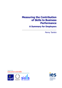 Measuring the contribution of skills to business performance