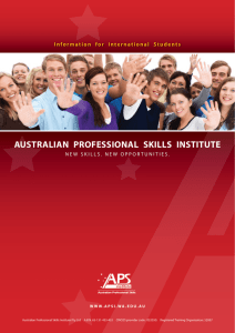 APSI_Brochure - Australian Professional Skills Institute