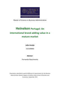 HeinekenPortugal: An international brand adding value in a mature