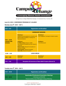 Conference agenda with track - Centre for Innovation in Campus