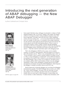 Introducing the next generation of ABAP debugging