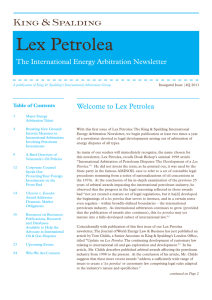Lex Petrolea - King & Spalding