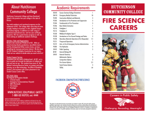 FIRE SCIENCE CAREERS - Hutchinson Community College