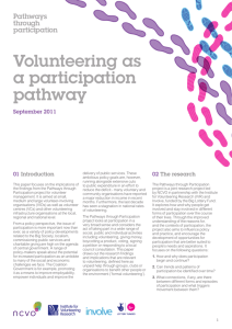 Volunteering as a participation pathway briefing paper