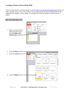 Creating a Poster with Microsoft PowerPoint 2010