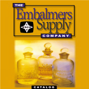 Catalog PDF - Embalming Supply Company