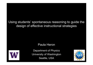 Using students' spontaneous reasoning to guide the design of