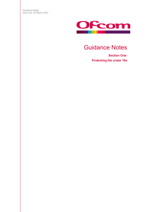 Broadcasting Code Guidance Notes: Section One